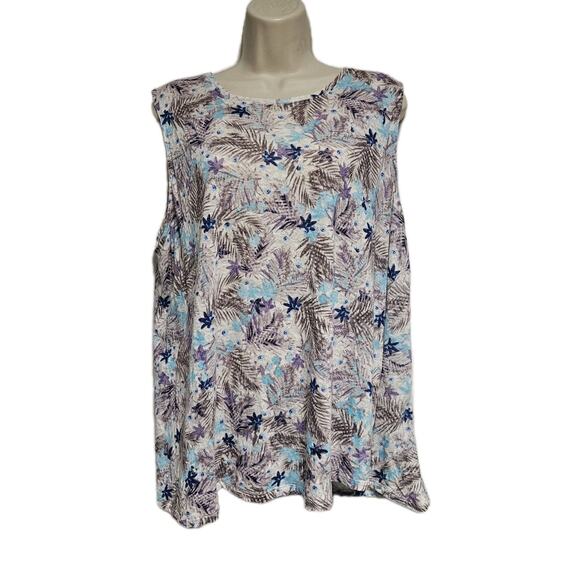 J. Jill Tops - J Jill Love Linen 100% Linen Women SZ L Tank Top Organic Beachy Tropical Coastal